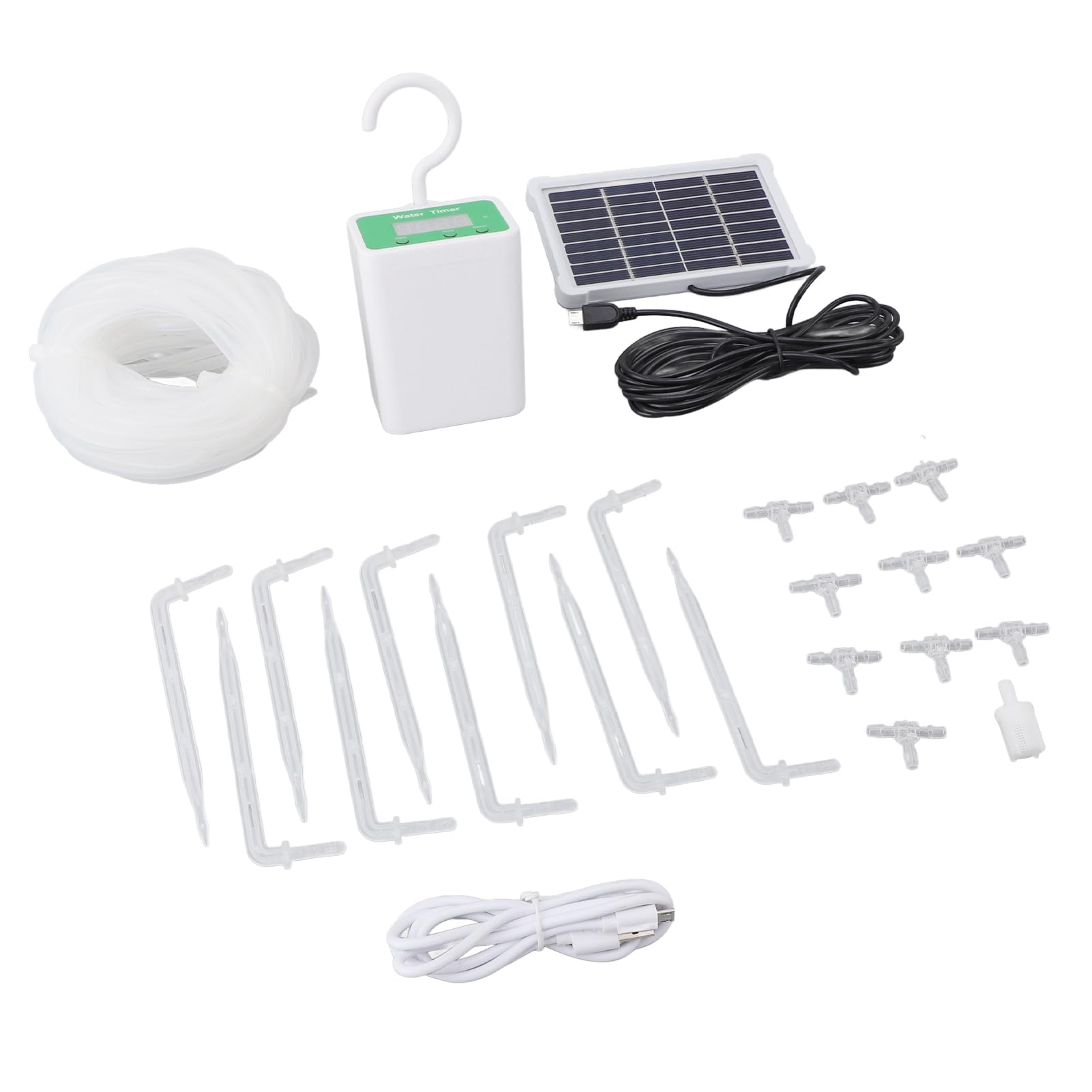 Irrigatore Automatico per Piante, di Irrigazione Ad Energia Solare con Timer e Design Impermeabile per Giardino, Respinge Animali e Uccelli