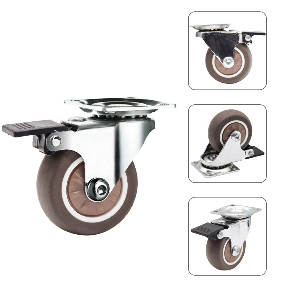 Adam Hall 372091 Bluewheel Ruota Orientabile Con Freno Set Da 4