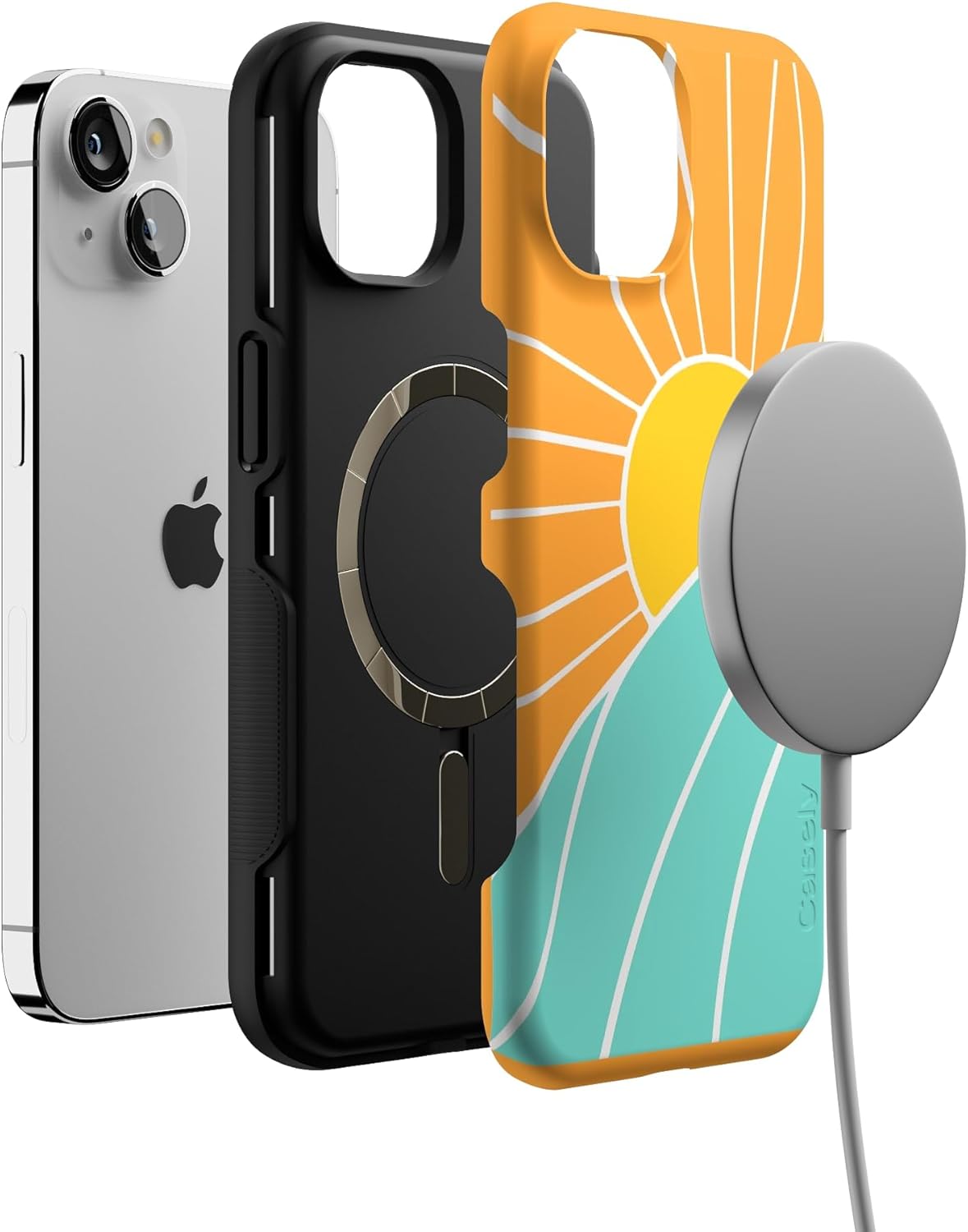 Casely iPhone 13 Case | Waves & Rays | Sunshine | Bold Protective Design | Compatible with MagSafe - Image 4