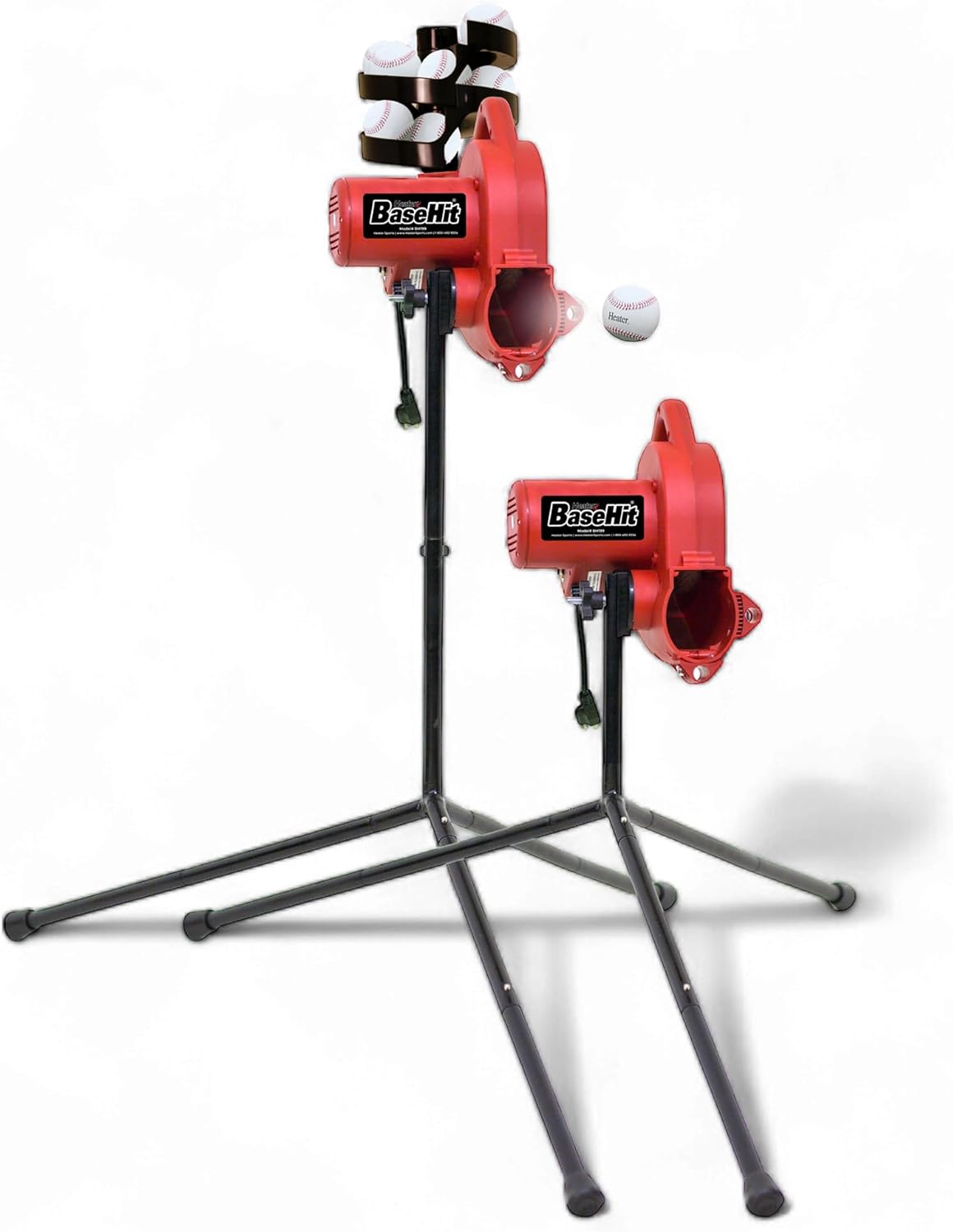 Heater Sports Base Hit Lite Adjustable Baseball Pitching Machine – 45 MPH Pitching Speed
