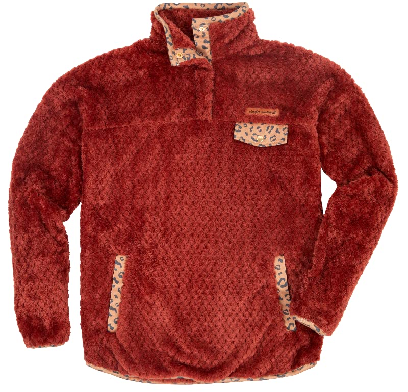 Simply Southern Simply Soft Sherpa - Leopard - Adult Pullover