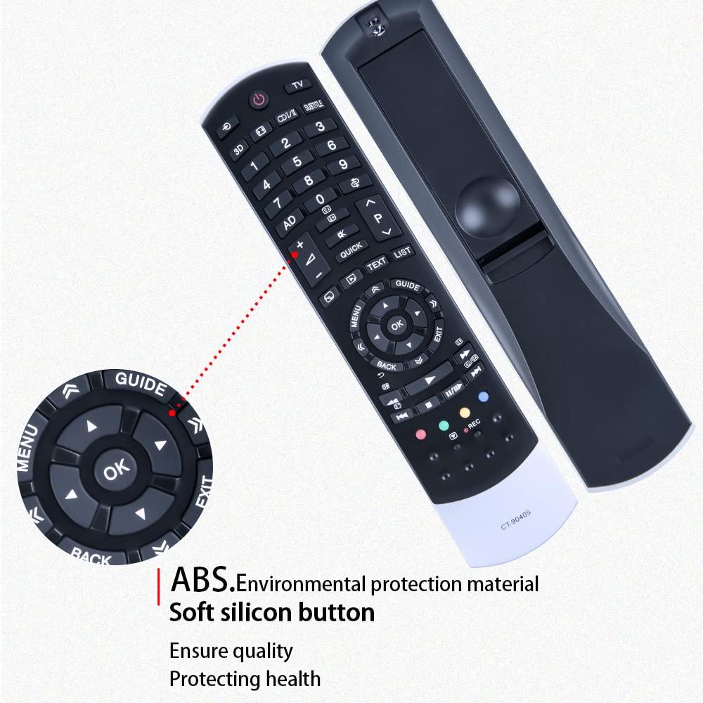 TCNOUMT CT-90405 Remote Control Replacement Suitible for Toshiba TV 32UL975G 40TL933F 40TL938G 40UL975G 42XL975G 46TL933F 46TL938G 46TL966G 47VL963G 47WL968B 55XL975G 55VL963 CT 90405 - Image 4