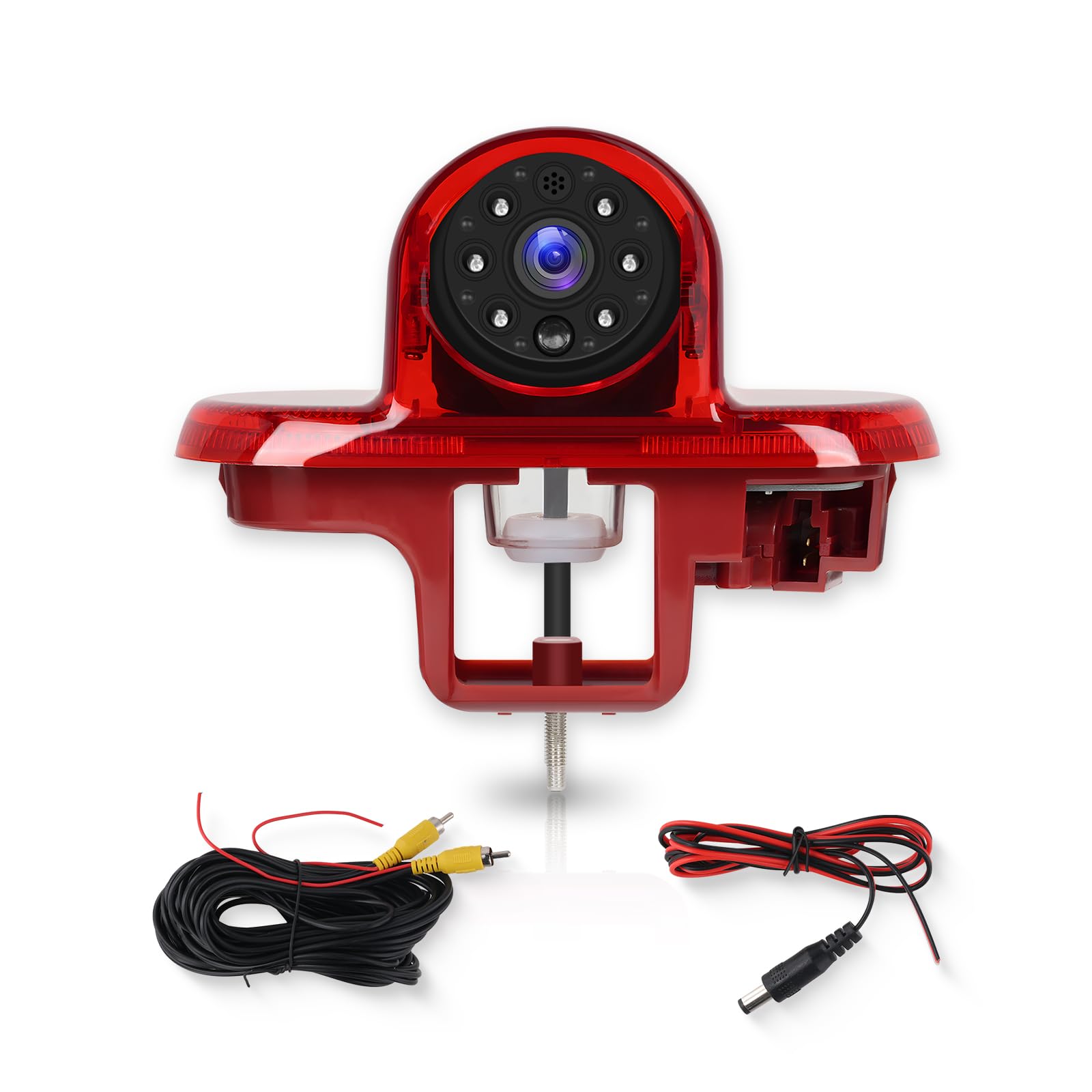 Hodozzy Caméra de Recul pour Feu Stop à Montage Elevé pour Renault Trafic/Opel Combo/Opel Vivaro 2001-2014 AHD/CVBS Mode Double avec et Vision Nocturne, Angle Réglable Caméra de Recul Etanche