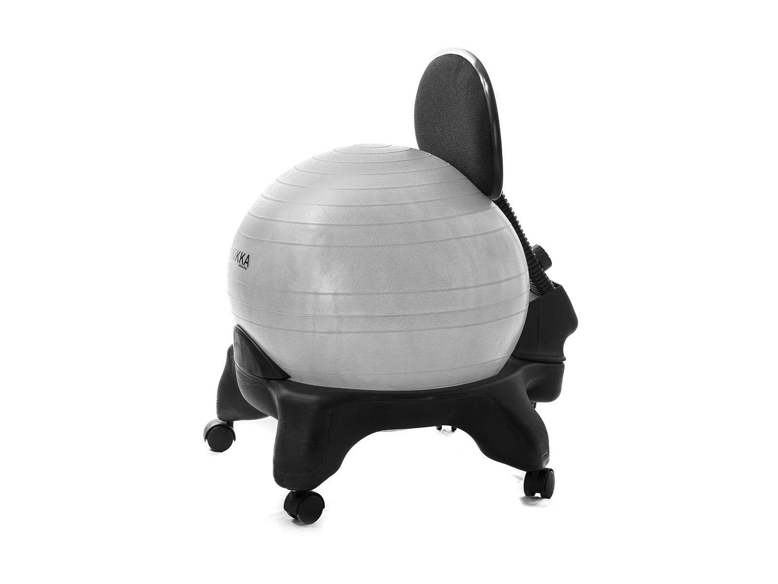 Kikka Active Chair - Sedia Ergonomica con Palla Gonfiabile (Grigia, Plus)