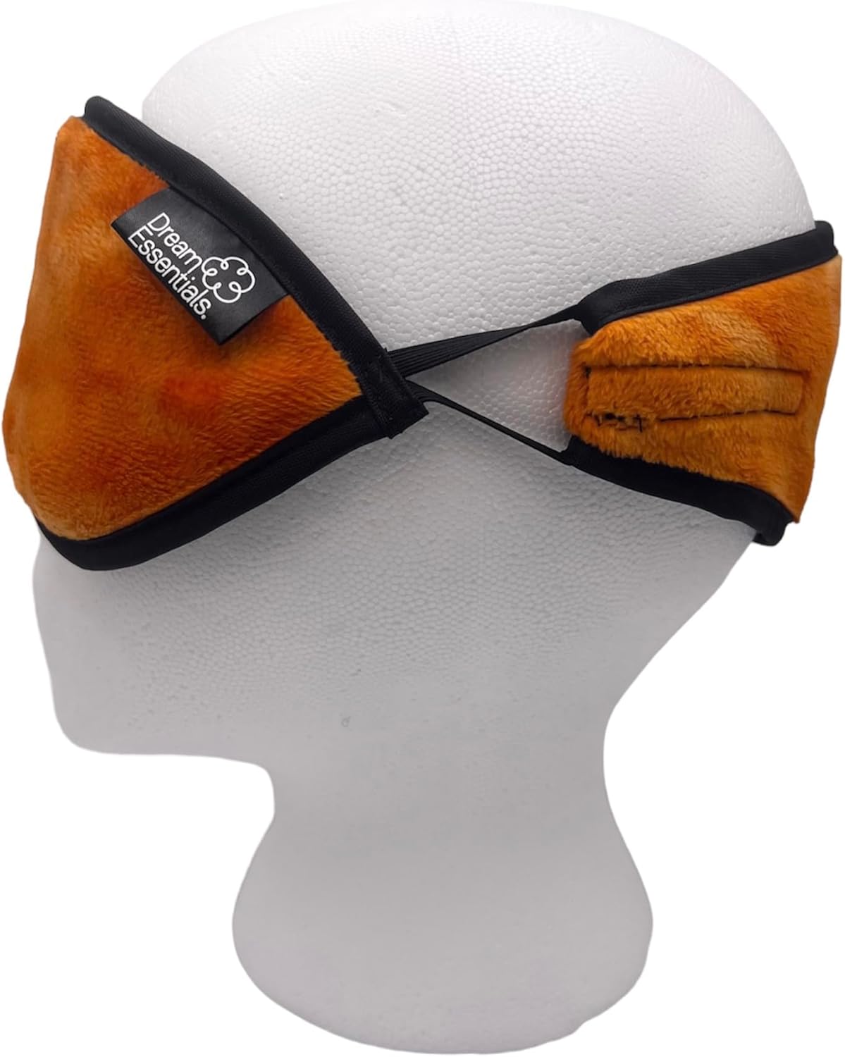 Dream Essentials Utopia Luxury Plush Sleep Mask, Handmade in the USA, Breathable Cotton, Adjustable Wide Headband, Men and Women, Nose Bridge for Light Block, Travel, Yoga, Meditation (Tie Dye Orange)