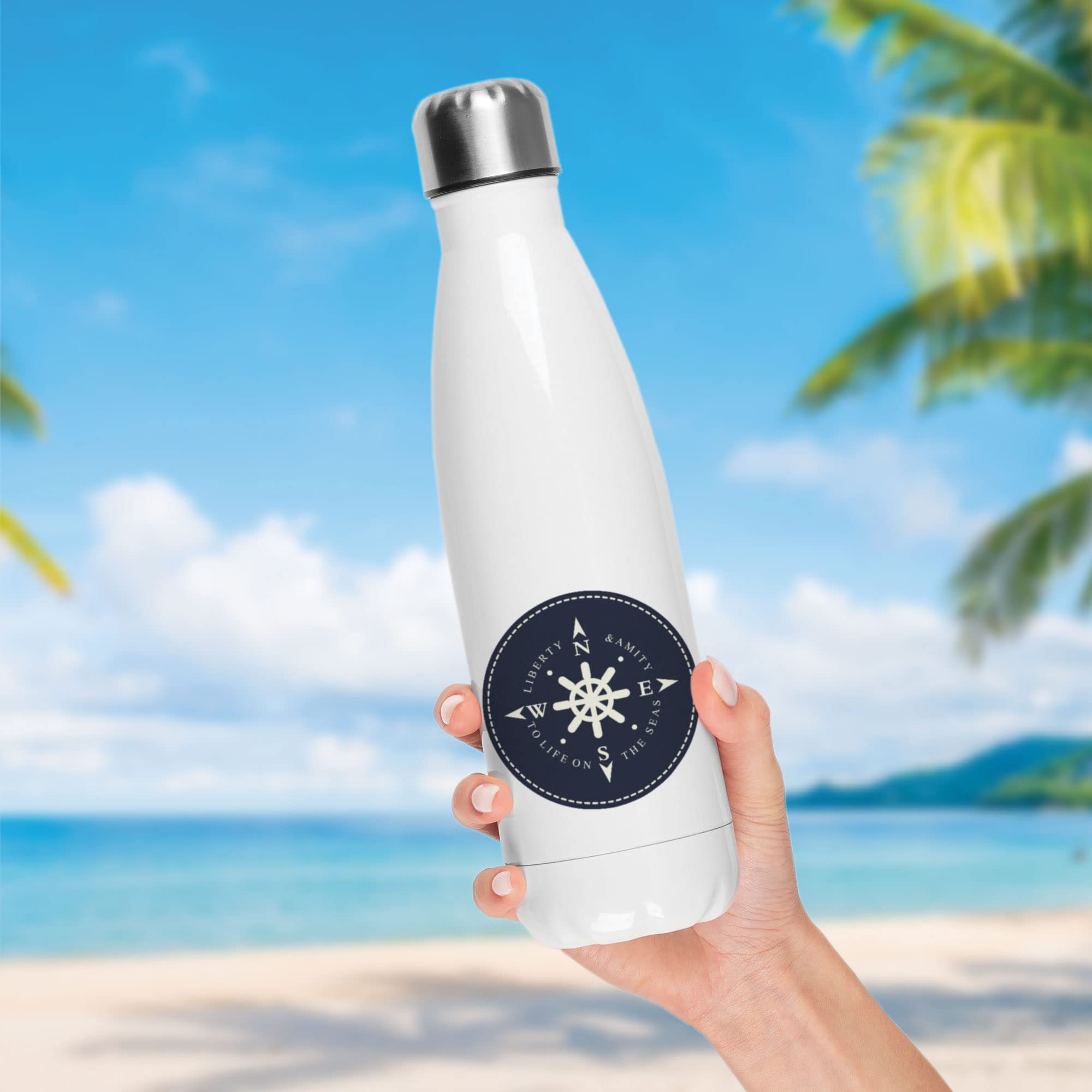 Thermosflasche mit Kompass Bars