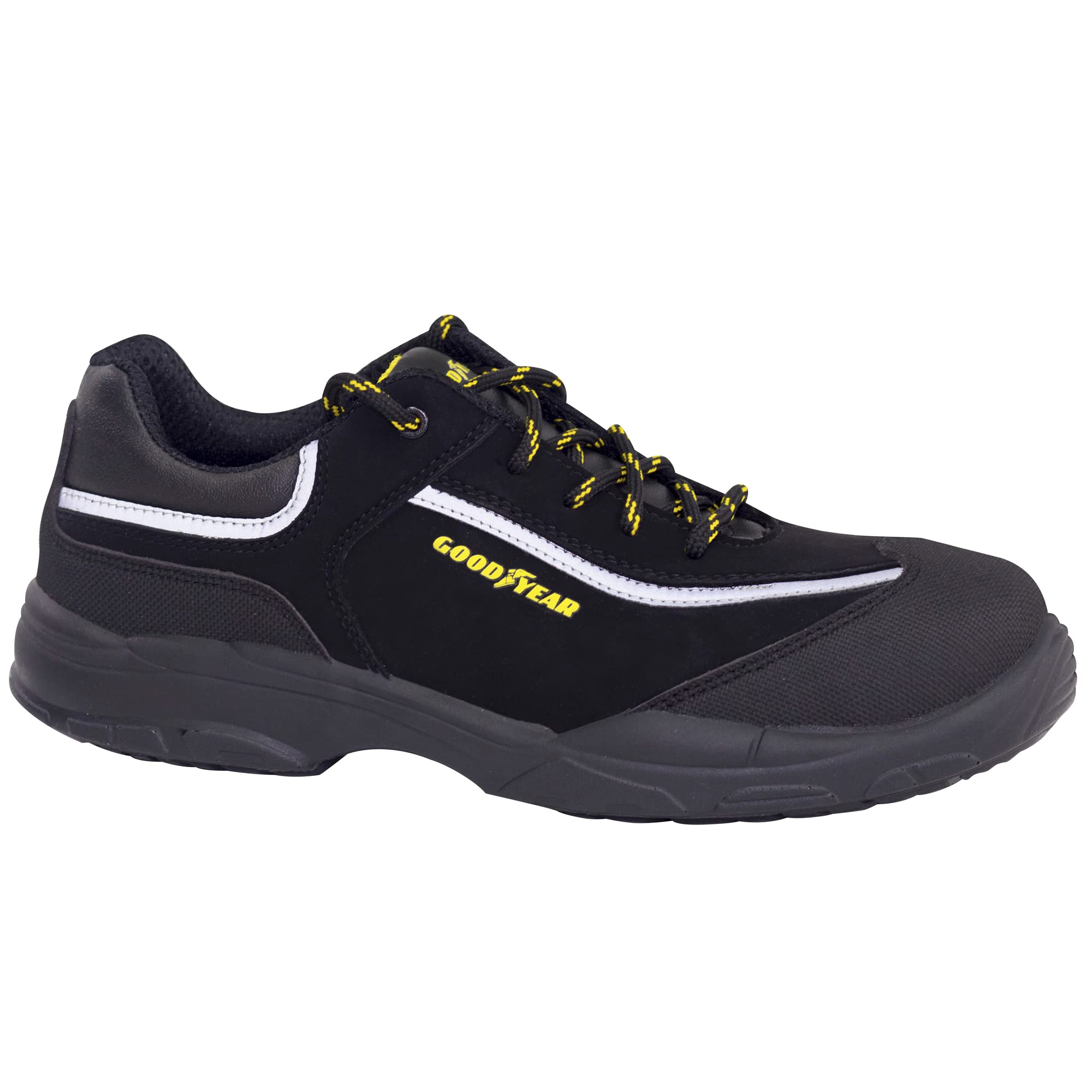 Goodyear G1388601C - Zapatos de Seguridad Unisex - Nobuk Negro S3 SRC - Protección y Durabilidad - Ideal para Diversas Actividades Laborales - Talla 44