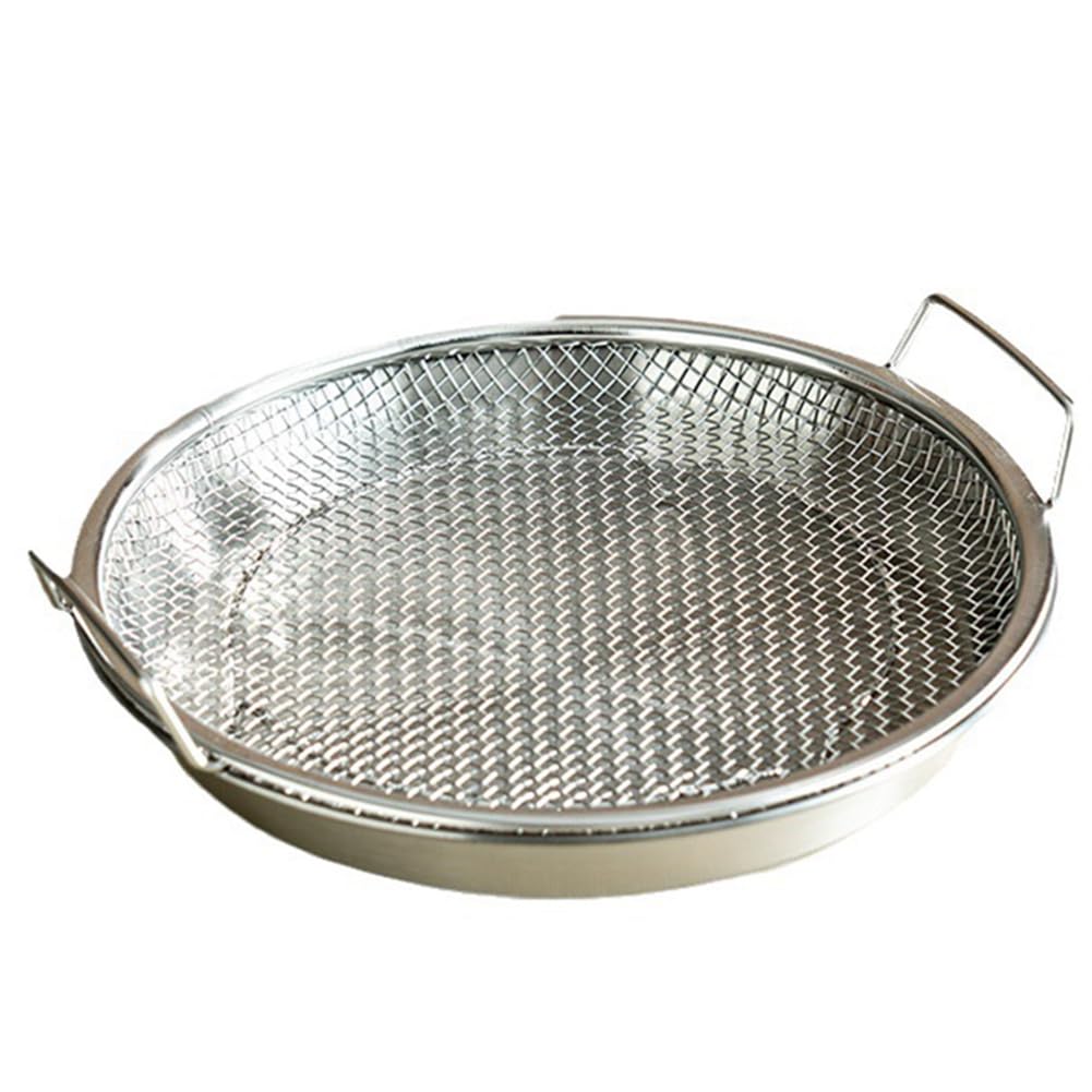 Vjsujehgy Snack Oil Filter Plate Drain Mesh Plate Stainless Steel Disc Filter Household Kitchen Barbecue Fried Oil Drain Artifact