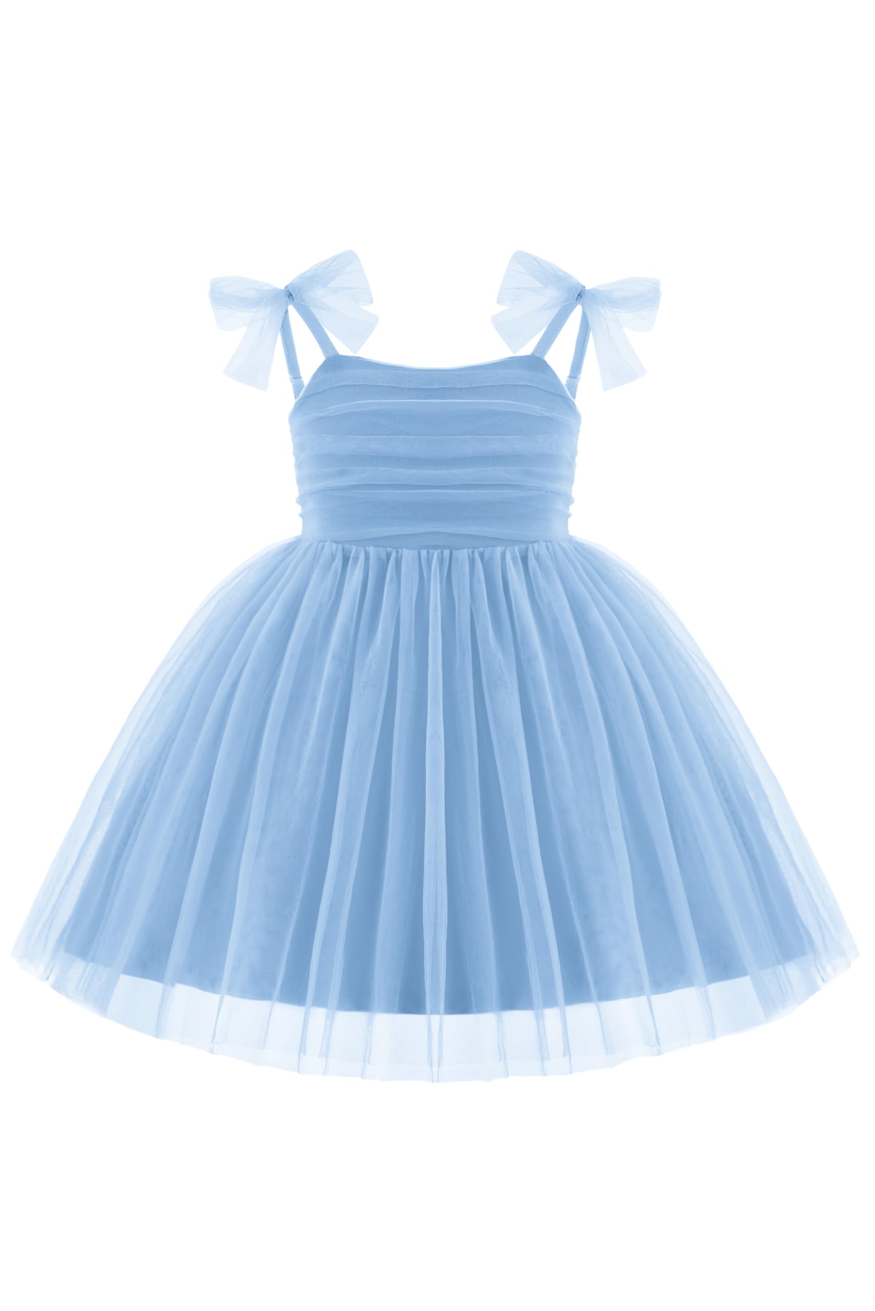 Photo 1 of Arshiner Toddler Girl Birthday Princess Dress Shiny Confetti Boho Tulle Tutu Dresses Light Blue