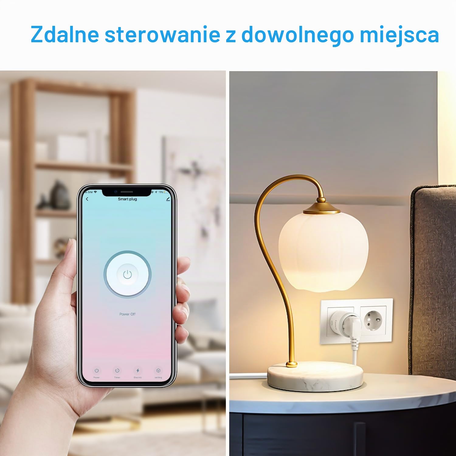 FDTEK Inteligentna Wtyczka Zigbee 3.0 z Pomiarem Prądu i Timerem, Inteligentna Wtyczka 16A z Pilotem i Monitorem Zużycia Energii, Kompatybilna z Alexa i Google Home, 2 Szt.