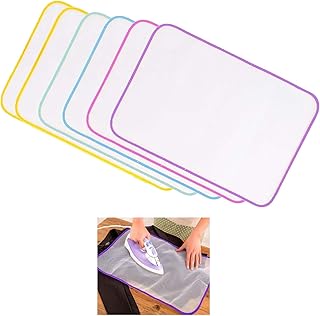 NUDFSY 6Pcs Heat-Resistant Mesh Ironing Cloth,Protective Ironing Cloth Mesh Fabric Iron Pressing Cloth,Protective Ironing Scorch Saving Mesh Pressing Pad(40 X 60cm)