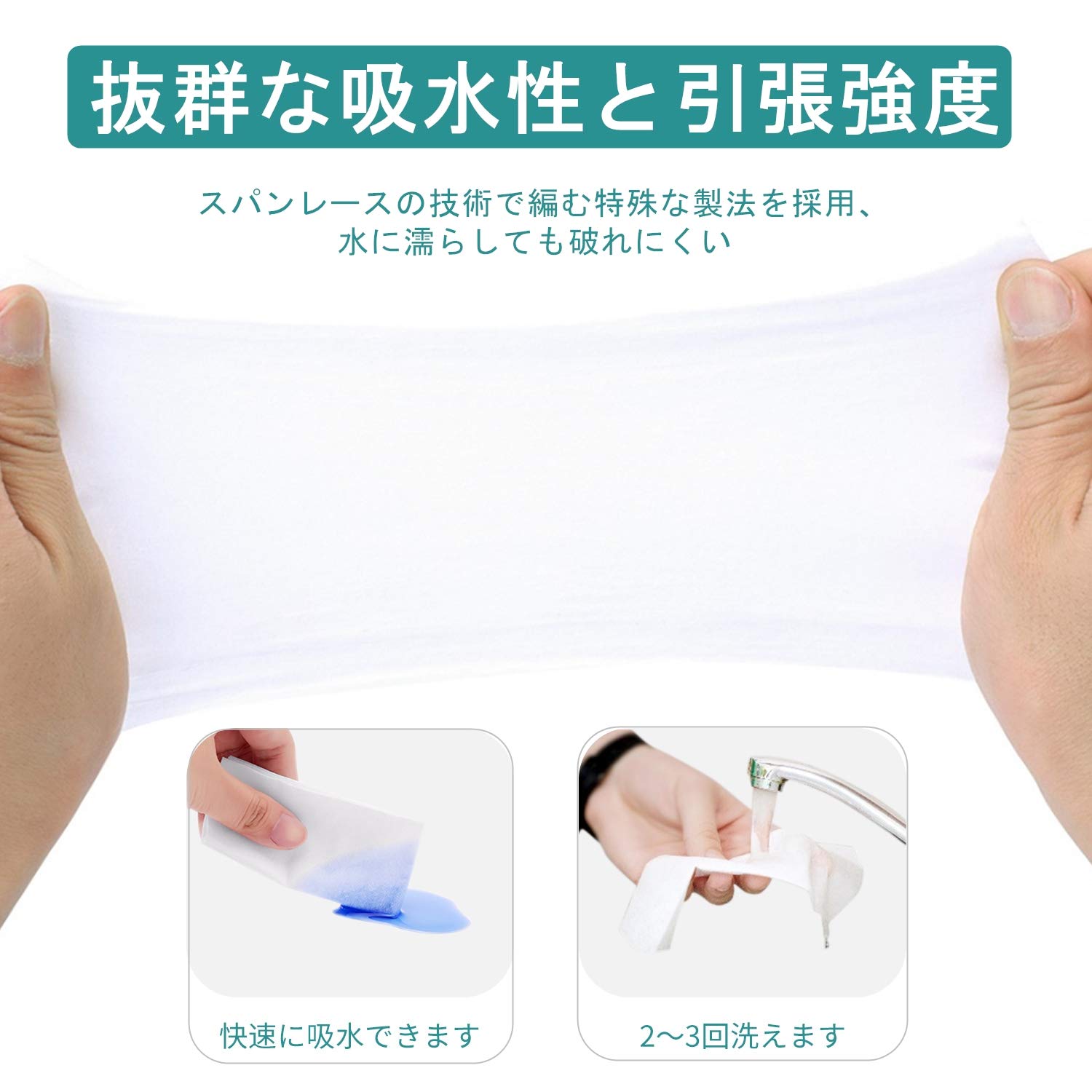 Winner フェイスタオル クレンジングタオル フェイスペーパー OEKO-TEX®認証 天然コットン ふきとり用 毛羽立ちなし 使い捨て 手拭き 顔拭き メイク落とし 敏感肌用 乾湿両用 600枚入り(100枚×6個セット) 20x20cm