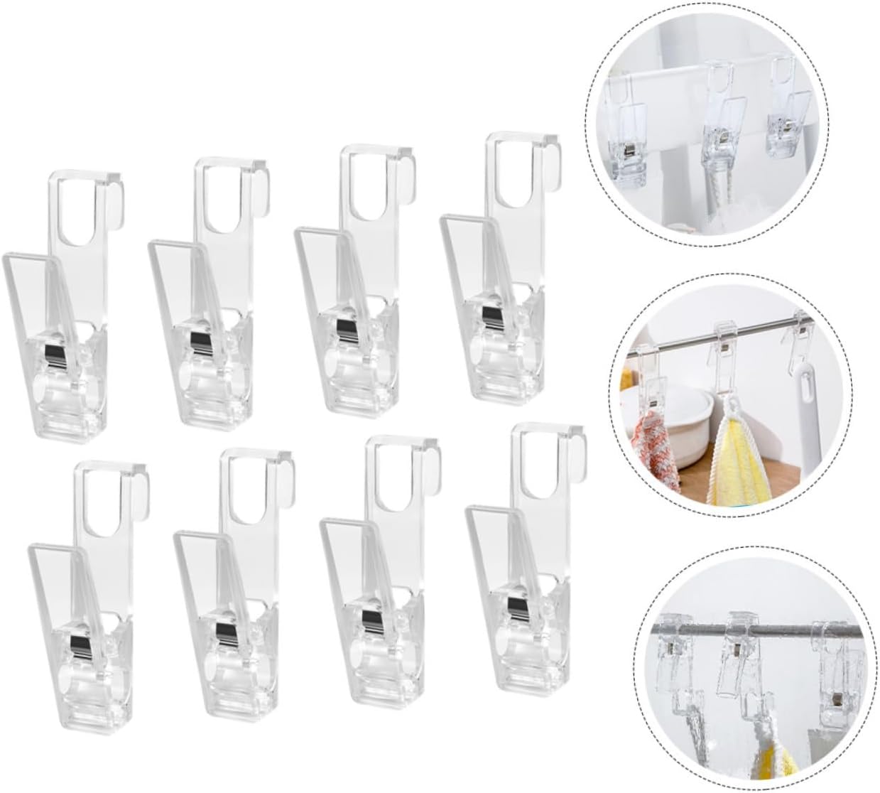 VILLCASE 40pcs Heavy Duty Laundry Clips Transparent Non- Clothespins for Drying Clothes Multifunctional Hangers for Pants Skirts and Socks Windproof Clothes Pin for Outdoor Use