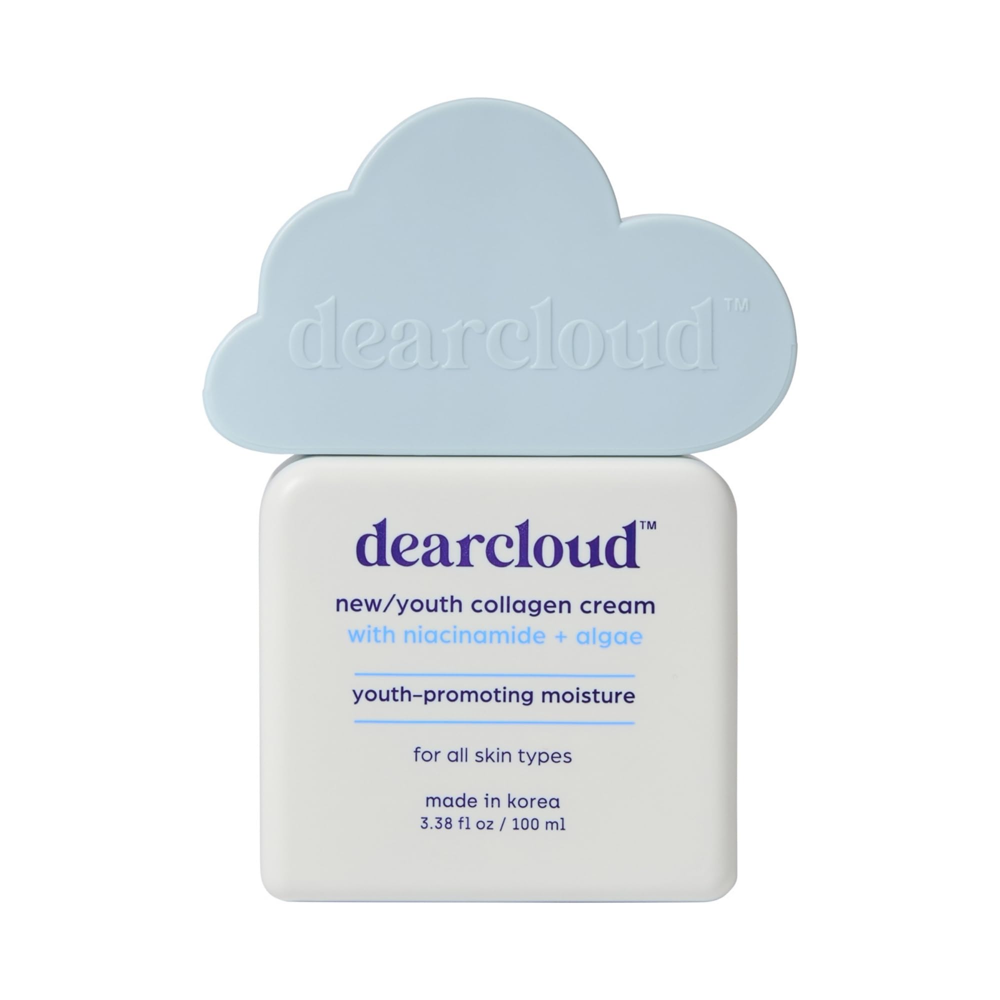 dearcloud New/Youth Collagen Cream Moisturizer – Firming Korean Facial Moisturizer for Radiant Skin (3.38 fl oz)