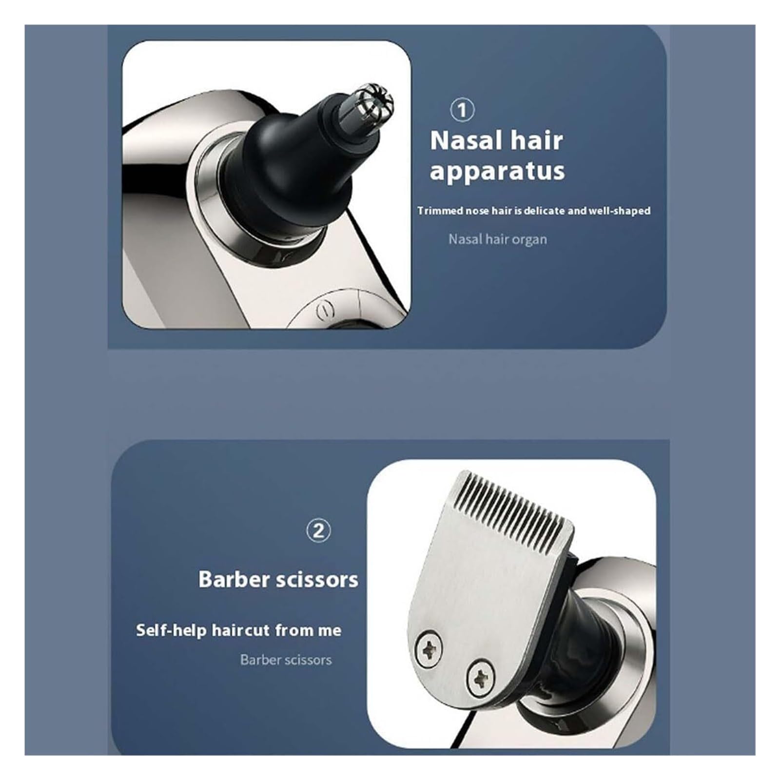 Rasoir à tête amovible, têtes de lame magnétique flottante 9D, rasoir électrique rechargeable 6 en 1 pour homme, rasage humide et sec IPX7 avec écran LED (7 têtes) (9 têtes)