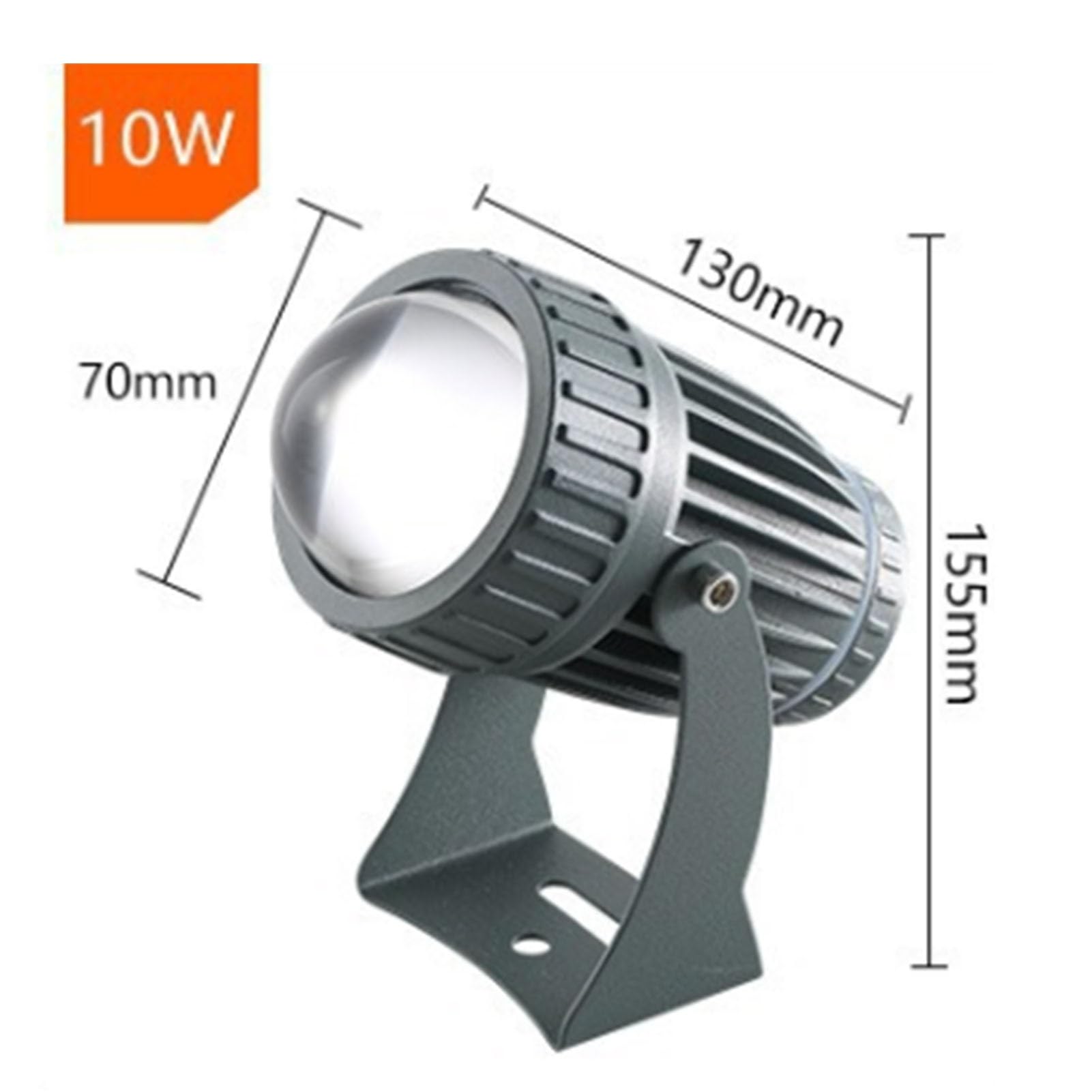 Lampa ogrodowa LED, 10 W, wodoszczelny reflektor LED – reflektor z regulowanym kątem świecenia do ścian zewnętrznych, stopień ochrony IP65, obracany na dużych odległościach, wąski stożek świetlny