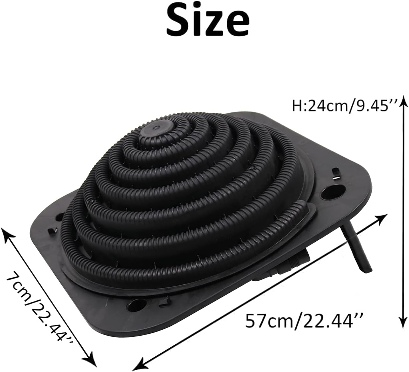 YUEWO Solar Dome Above Ground Pool Heater for Inground and Above Ground Outdoor Swimming Pools Water Heater with Connector, Black : Patio, Lawn & Garden