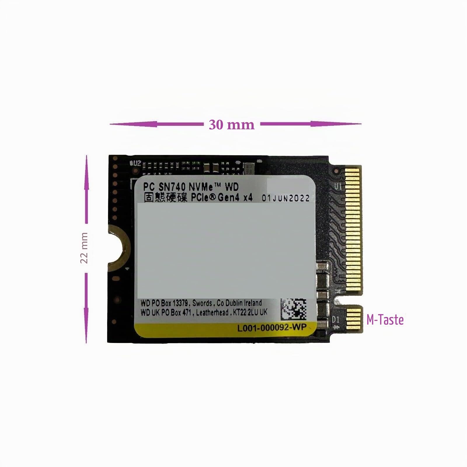 Western Digital WD SN740 512GB M.2 2230 NVMe PCIe 4.0 SSD