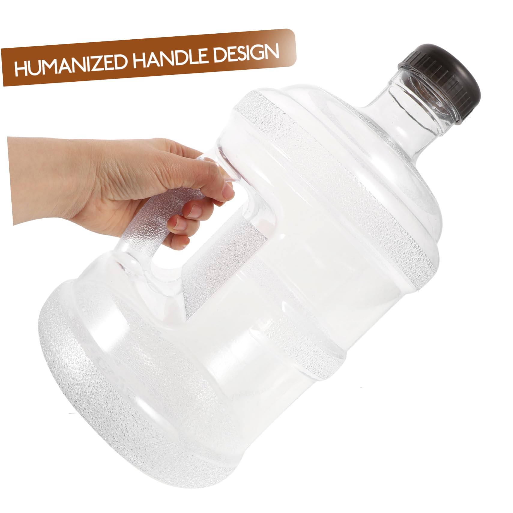 Toyvian Portable Water Jug Capacity Water Storage Container Durable and Sturdy for Camping and Outdoor Use Transparent Material with Lid