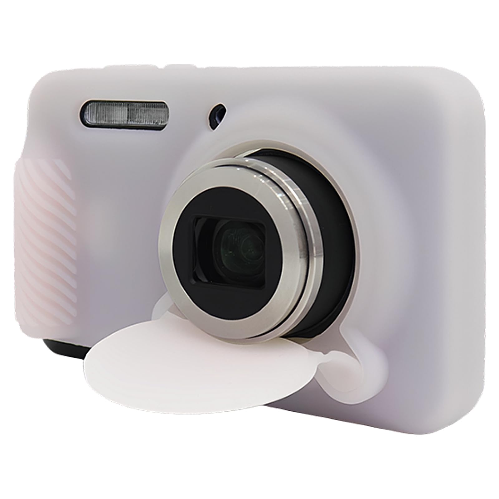 MUZIRI KINOKOO Etui do Kodak Pixpro FZ55, Miękka silikonowa obudowa ochronna na aparat cyfrowy Kodak FZ55 z odpinanym osłonięciem obiektywu - Elegancka i odporna na zarysowania - Różowy bonbonowy