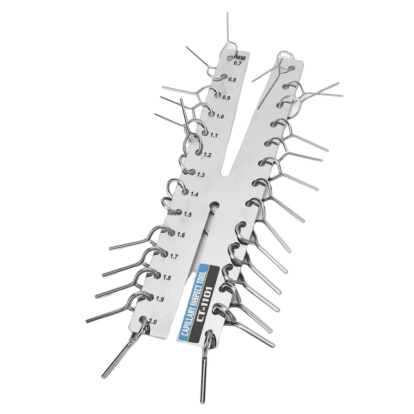 Naroote Tube Capillaire, Diamètre de Tube à Double Griffe en Acier Inoxydable, Bilingue à échelle Métrique Impériale pour CVC, Idéal pour la Mesure des Tuyaux en Cuivre du Système de Réfrigération