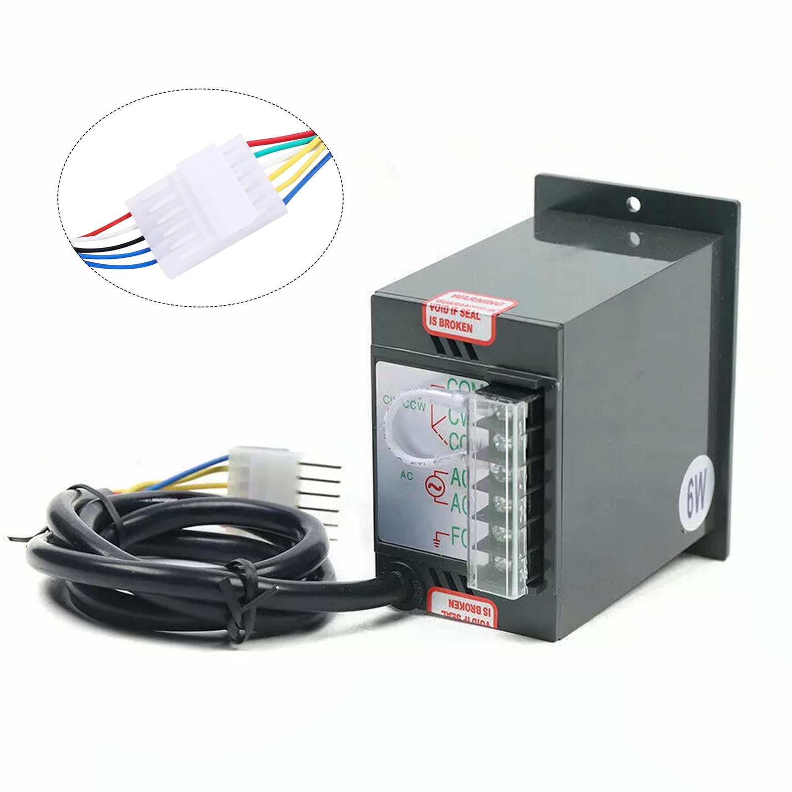 Moteur à Engrenages Électrique, Moteur à Courant Alternatif 6W 220V 0-135 Tr/Min (10k), 8 Nm, Régulateur De Vitesse Réglable En Continu Fonctionnement RéVersible Avant Et Arrière