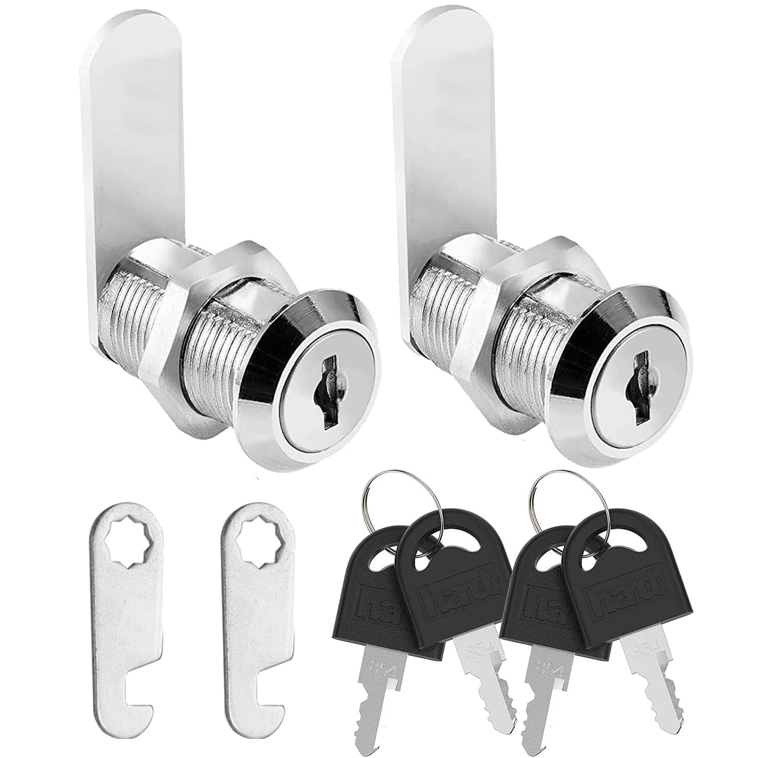 SANMUGEEDCabinet Lock 30mm 2 Pack Security Mailbox Lock Cylinder Cam Lock Key Lock Box Post Box Lock with 4 Key Security Locks for Mailbox Drawer Cupboard Cabinet Furniture Door