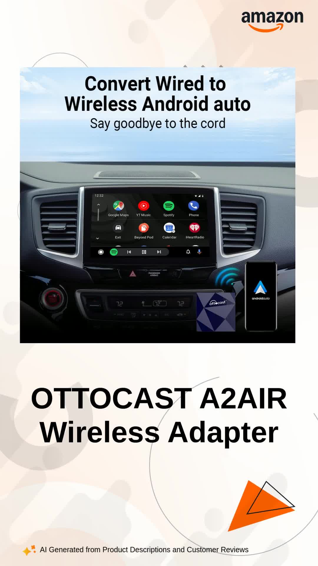 カーナビ Ottocast A2Air Wireless Adapter Amazon.in: Buy OTTOCAST A2AIR Wireless Android Auto Adapter for