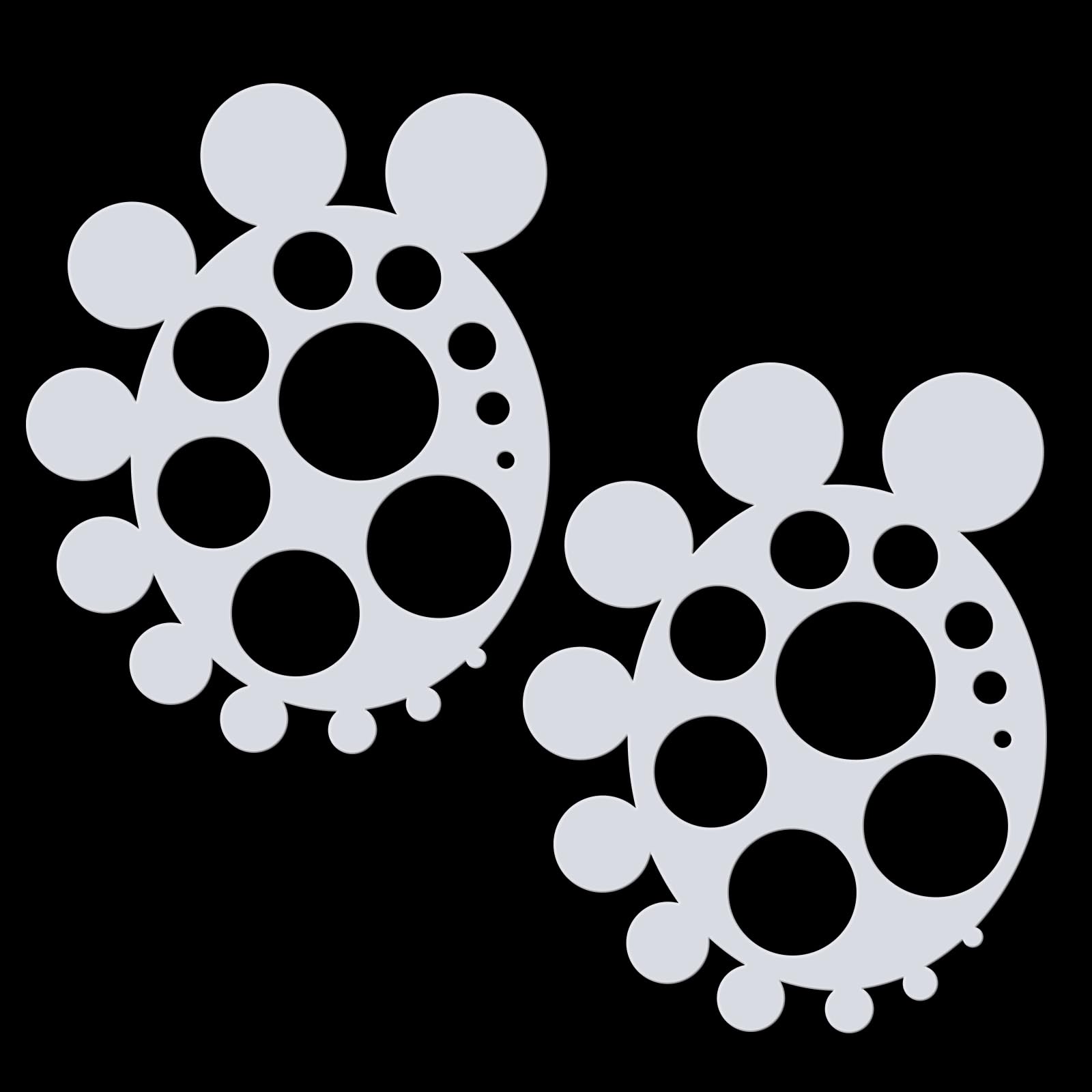Maitys 2 Pcs Airbrush Circle Stencils, White Art Painting Templates