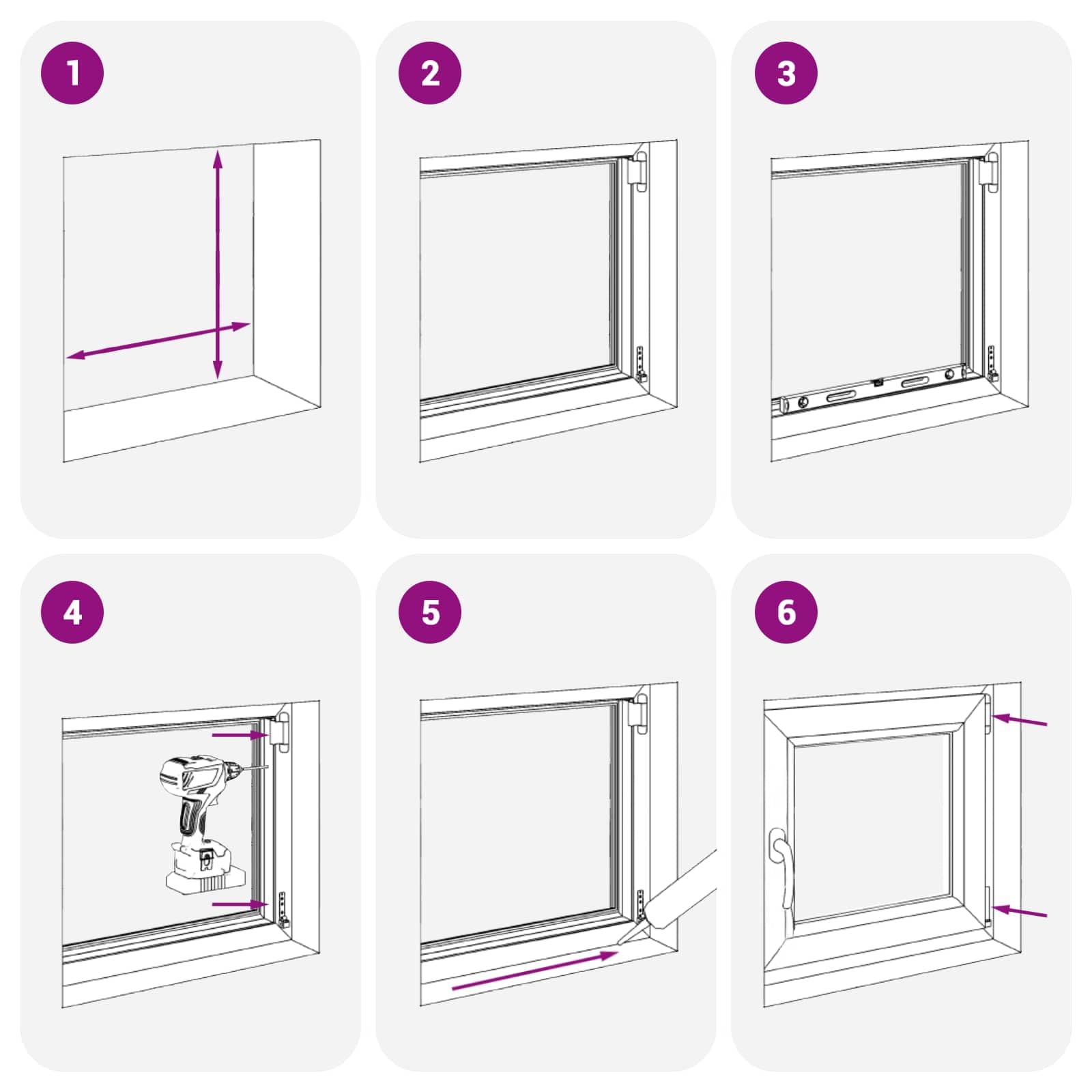 vidaXL Ventana de sótano RISOR 60 x 80 cm PVC y Vidrio Blanco, Sótano, Aislante Térmico Moderno y Duradero para Ventanas Eficientes, Accesorios de Vidrio PVC Aislantes