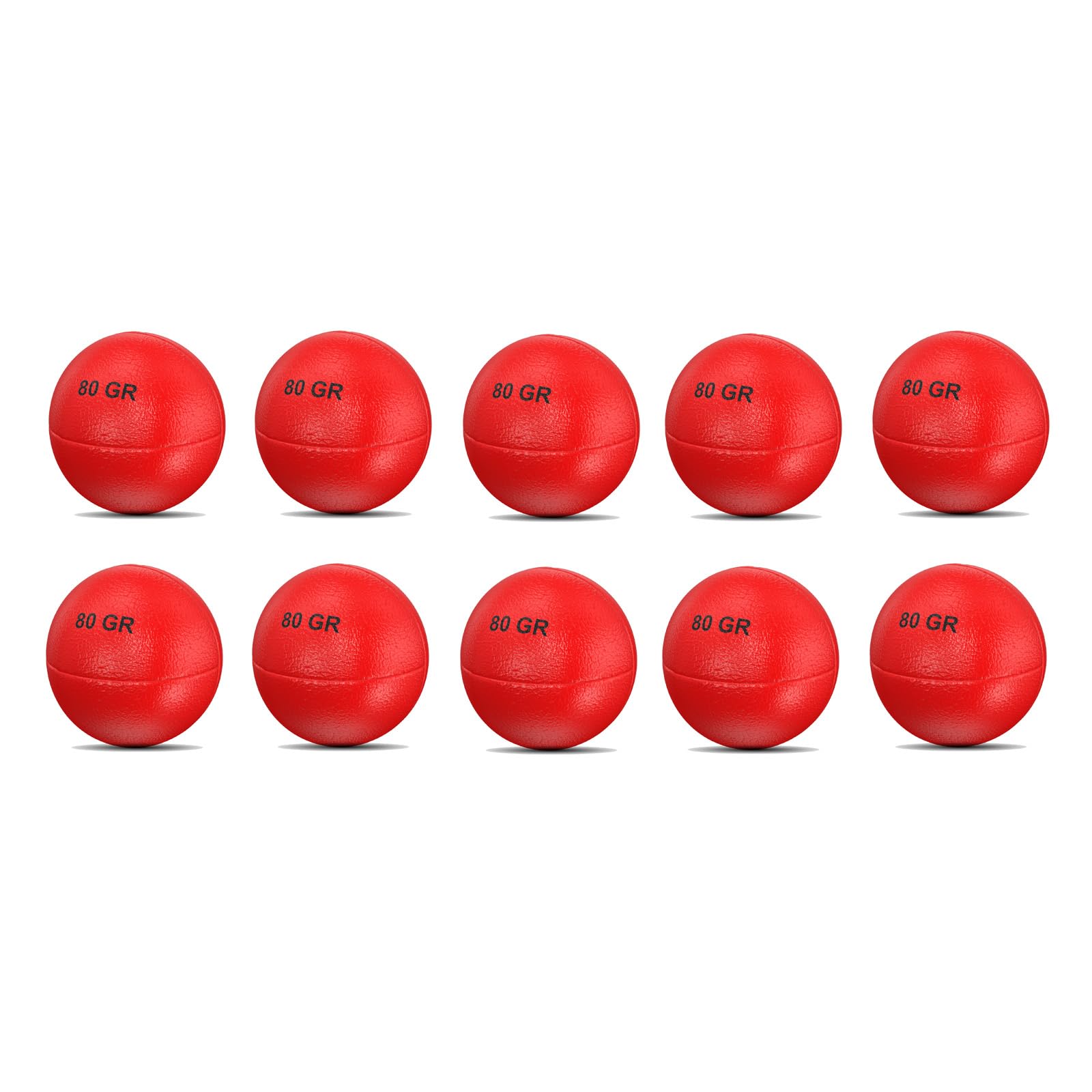 alpas 80g Schlagball 10er Set - Wurfball für Schule, Verein & Leichtathletik - Trainingsball für Weitwurf