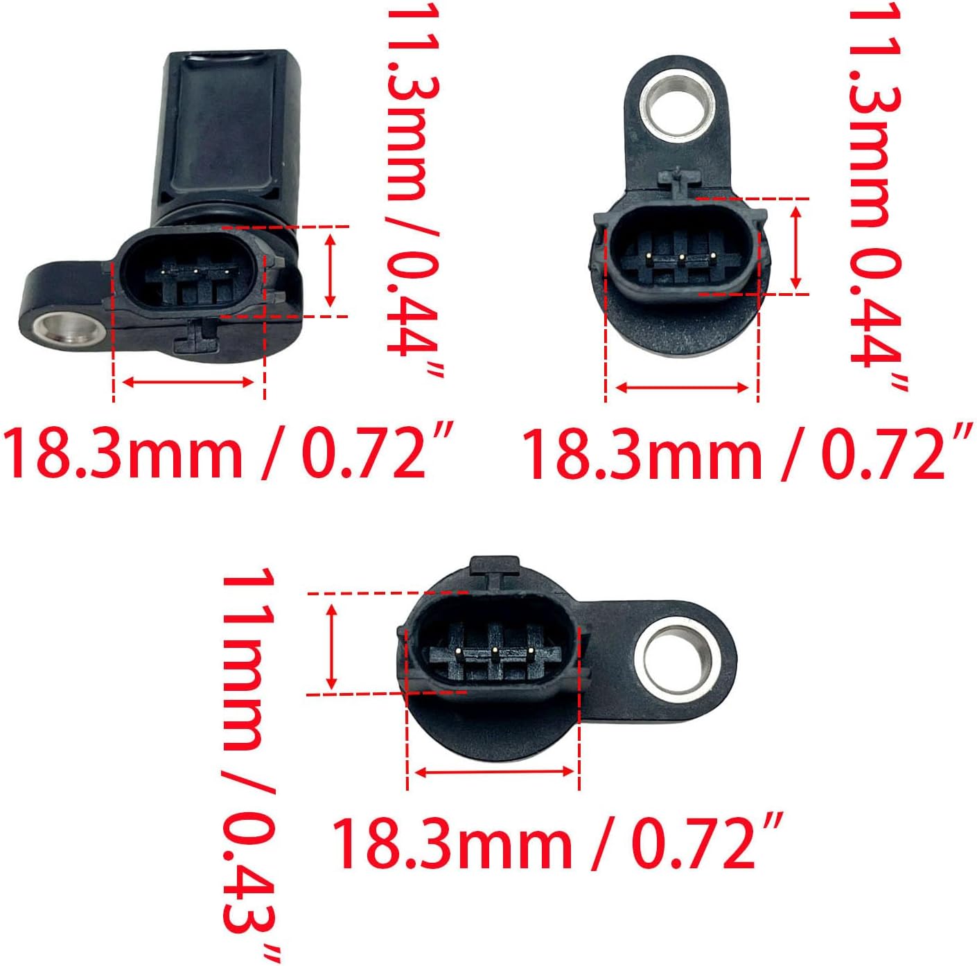 3Pcs Camshaft Crankshaft Position Sensor PC461 PC460 PC499 Compatible with FX35 G35 I35 M35 QX56 350Z Altima Armada Frontier Maxima Murano NV1500 NV2500 NV3500 Pathfinder Quest Titan Xterra