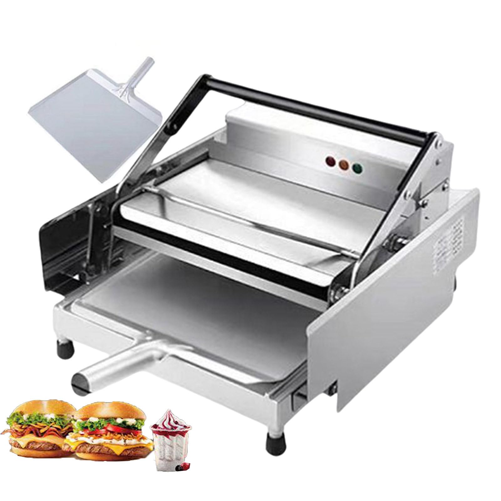 Hamburger Bread Machine, Commercial Bun Baking Machine with Alarm Light & Heating Light, Non-Stick Pan Heat-Up Machine for Family Gatherings