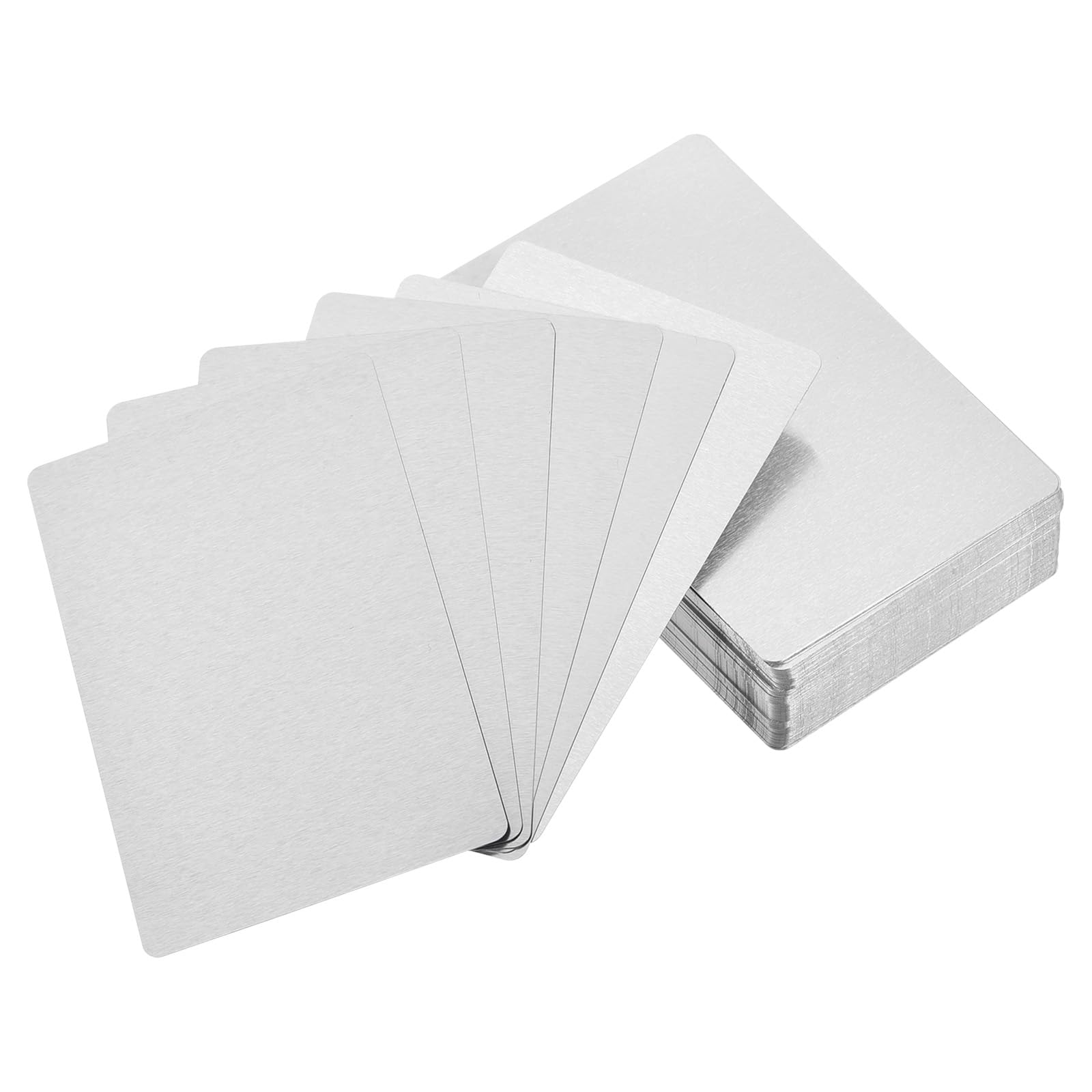 YOKIVE 200Pcs Sublimation Printable Blank Card, Personalized Business Card, Silver, 3.4x2.1 inches