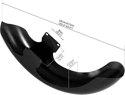 Miniatura 2 de XMT-MOTO Guardabarros delantero envuelto de 21 pulgadas para Harley Davidson Touring Road King Custom Baggers 1997-2013, negro pintado