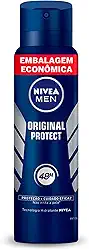 NIVEA MEN Desodorante Antitranspirante Aerossol Original Protect 200ml - Proteção eficaz de 48 horas contra suor e mau odor, desenvolvido especialmente para prevenir irritações na pele