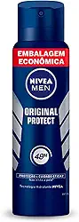 NIVEA MEN Desodorante Antitranspirante Aerossol Original Protect 200ml - Proteção eficaz de 48 horas contra suor e mau odor, desenvolvido especialmente para prevenir irritações na pele