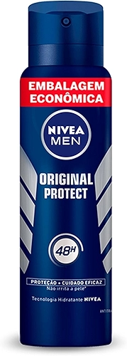 NIVEA MEN Desodorante Antitranspirante Aerossol Original Protect 200ml - Proteção eficaz de 48 horas contra suor e mau odor, desenvolvido especialmente para prevenir irritações na pele