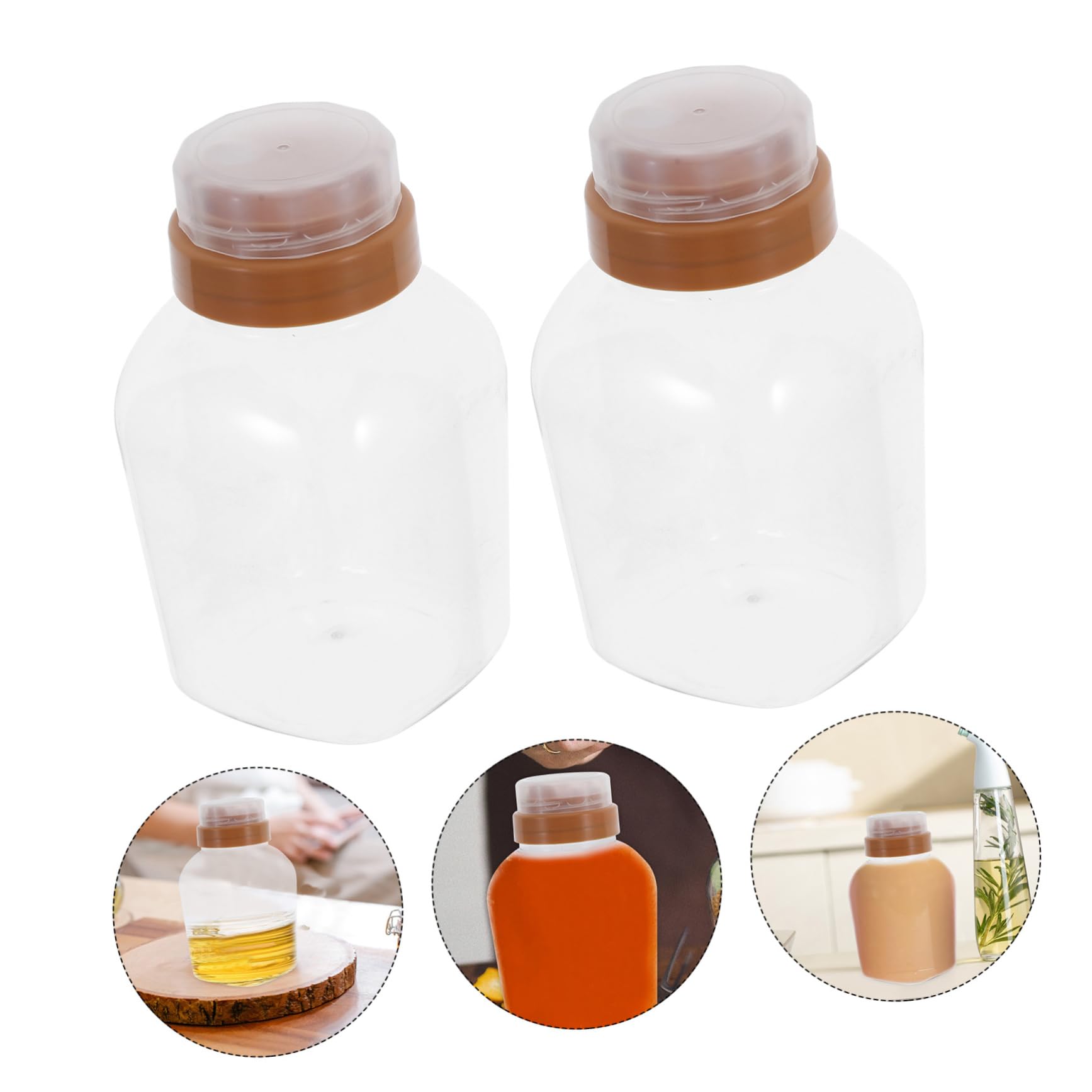 Levemolo Plastic Honey Jars with Lids 720ml Squeeze Bottle Honey Containers Refillable