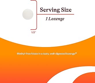 Seeking Health Folinic Acid - Methylated Form of Folate Precursor - Folinic Acid Supplement Supports Heart Health - Metabolically Active Alternative to Folate - 1360 mcg, 60 Lozenges
