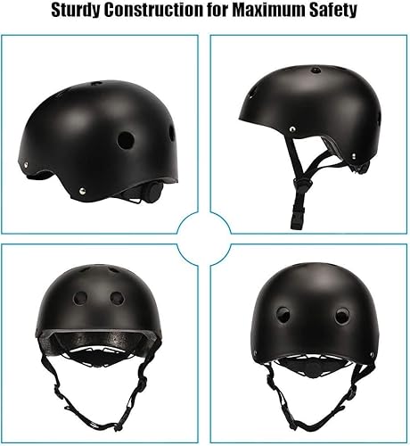 Miniatura 8 de Casco de bicicleta para niños, monopatín, forro extraíble, ventilación ajustable de deportes extremos, casco protector de seguridad para niños y