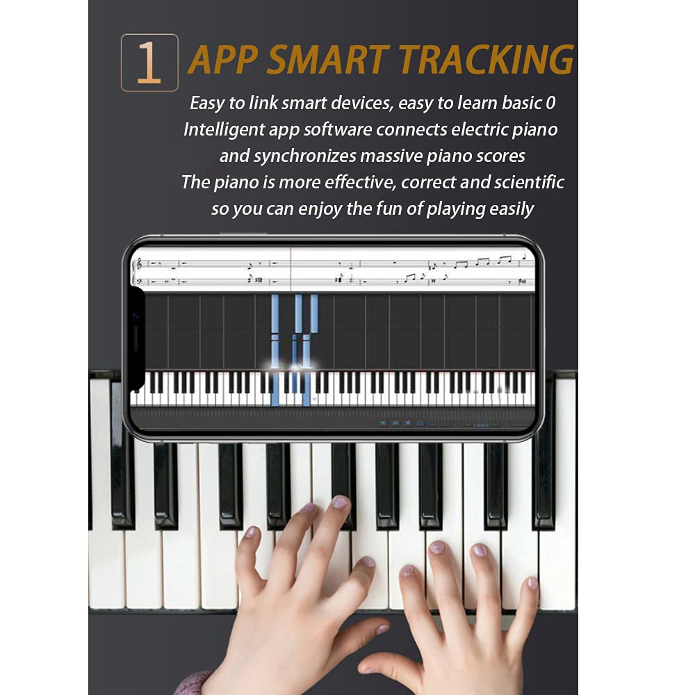 Piano Numérique 88 Touches COSTWAY - Clavier Lesté - Triple Pédales - Haut-parleurs Stéréo - Pour Débutants