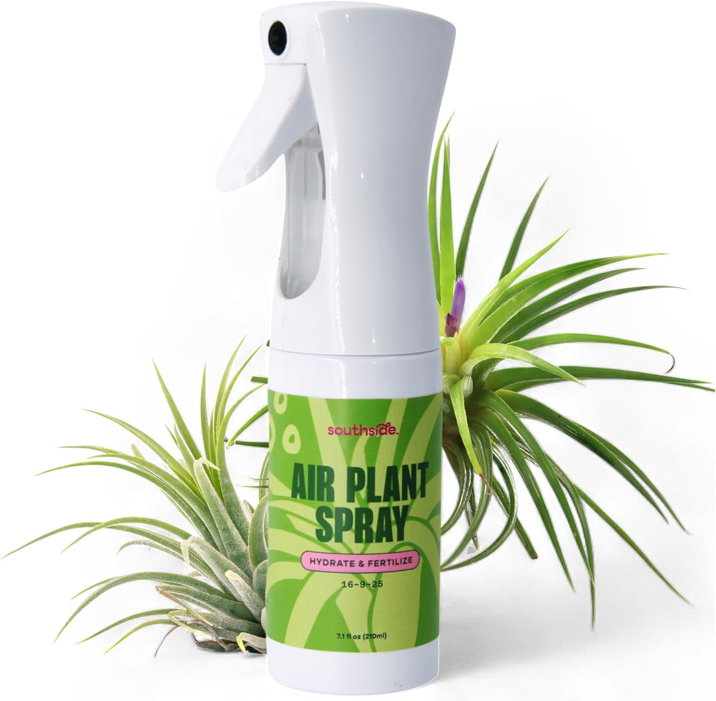 Air Plant Fertilizing Spray by Southside Plants - Fertilizer Mist for Houseplants, Weekly Plant Food - Gentle Mist Formula for Miracle Feed & Grow - 7.3 oz