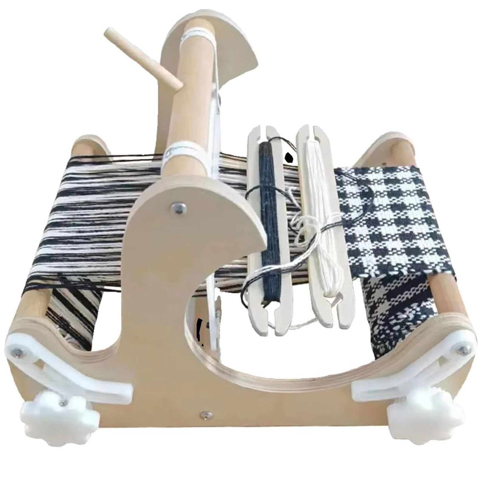 Desktop-Holzwebstuhl, DIY-Multi-Craft-Handknochen-Webmaschine, Webbreite 15 cm, Webrahmen für Anfänger Craft Artist Künstler