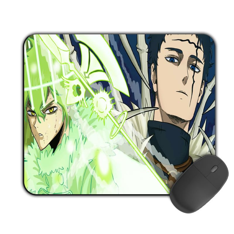 Image of Printed Design Mouse Pad Yuno X Zenon (200MM X 240 X 3MM) Enhance Gaming and Work Performance Comfortable and Precise Non-Slip Water Proof Black Clover Mouse Pad.