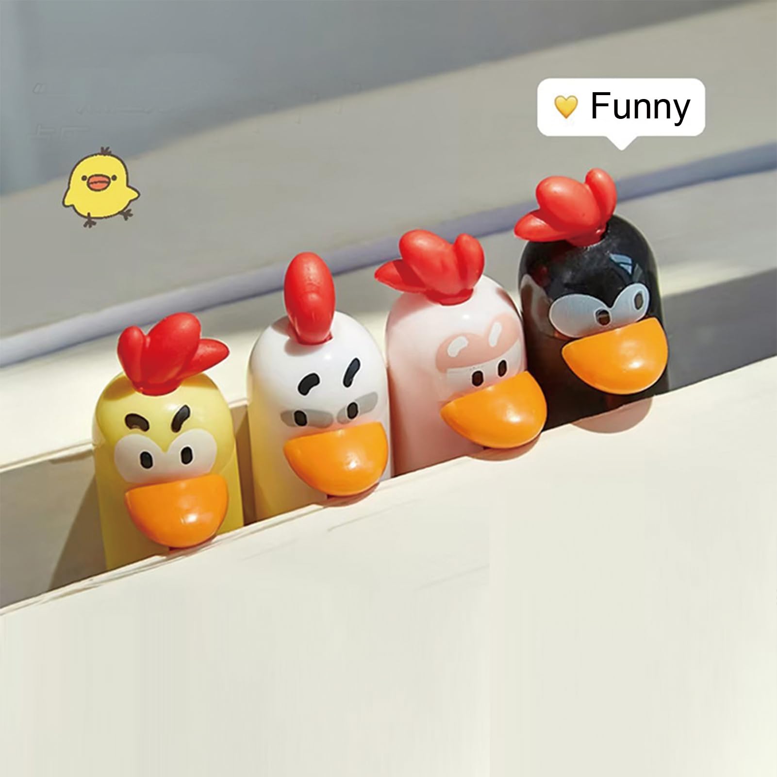 8 szt. Śliczne pisklęta długopisy kreskówka kurczak chowane długopisy zabawny długopis 0,5 mm czarny atrament długopis kawaii dla dziewcząt chłopców kobiet mężczyzn biurowe przybory szkolne
