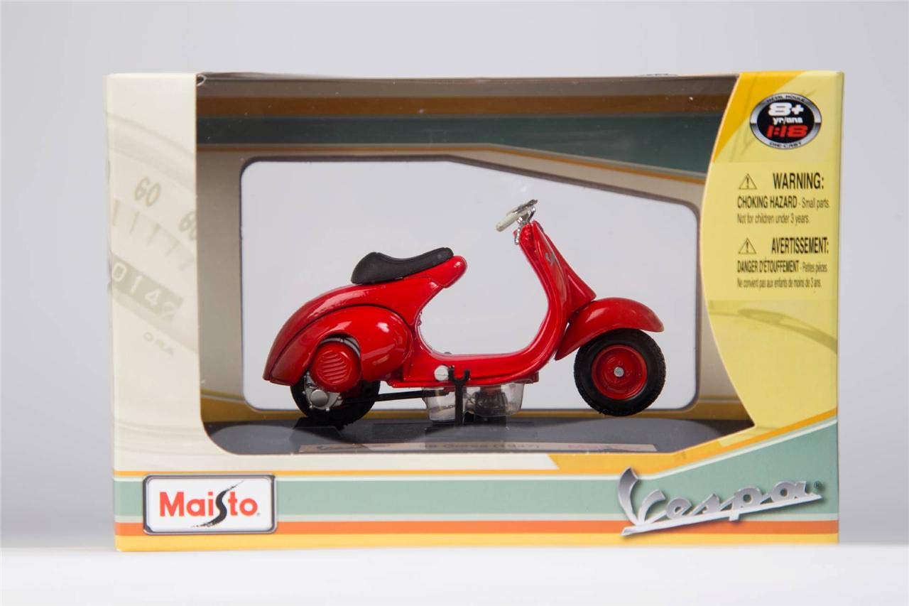 Maisto - 1/18 Vespa 98 Corsa 1947 (Red) : Amazon.in: Toys & Games
