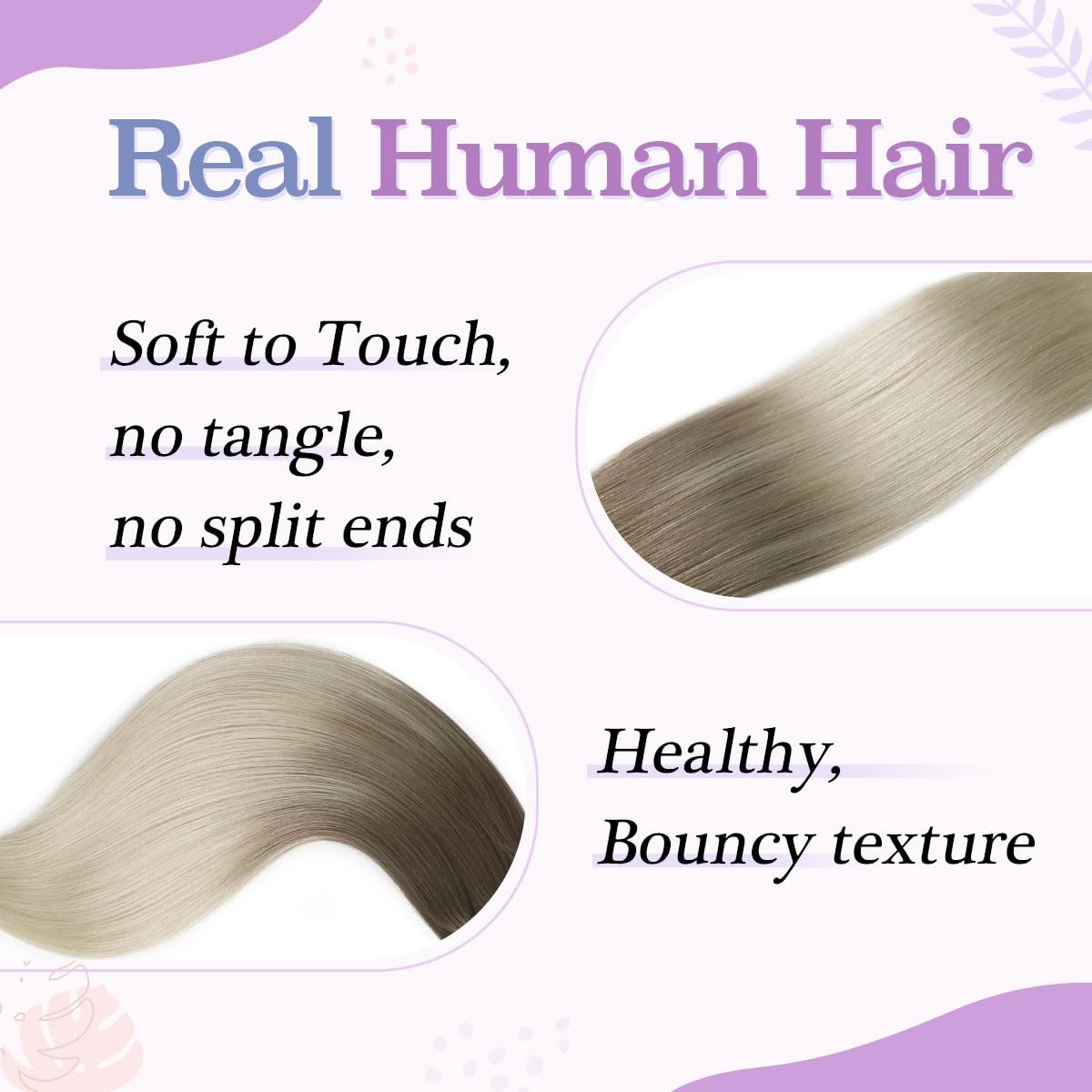 Sindra Hair Extensions Real Human Hair Clip ins 14Inch Light Brown Ombre Platinum Blonde Clip in Hair Extensions Real Human Hair Extensions Clip ins Remy For Woman 100G 6Pcs(clip#8T60 14inch)