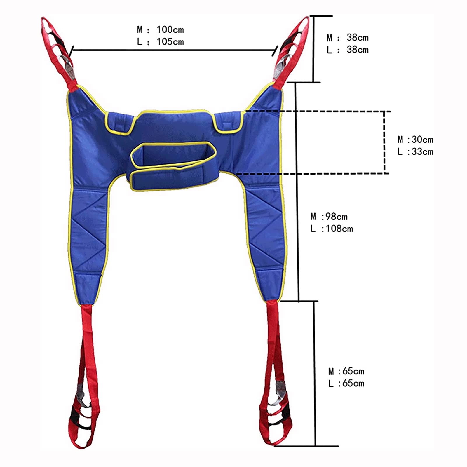 Arnés Elevación Paciente Cuerpo Completo, Correa De Cinturón De Transferencia De Cuerpo Completo Eslinga Para Pierna Dividida Eslinga Para Elevador Con Inodoro Para Discapacitados, 507 LB ( Size : L )