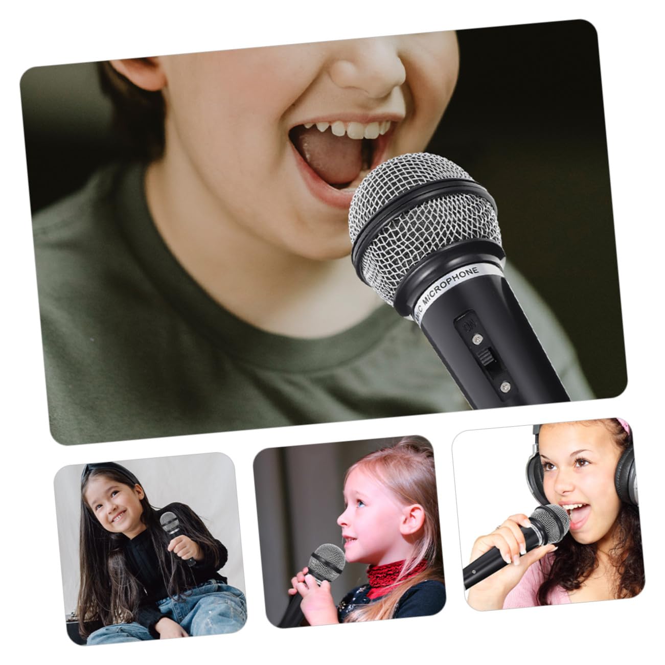 5 Piezas de Micrófonos para Fiesta Diseño Realista y Plástico Ligero, Accesorio Portátil Adecuado para Actuaciones de Canto y Utilería en Escenario Infantil